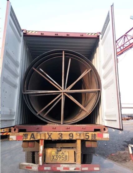 Stor diameter 64 tum mjukt stål SSAW Spiralsvetsade rör för olja/petroleum