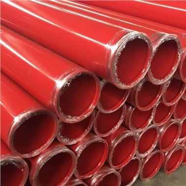 ASTM A795 Rödfärgad stålrör med räfflade ändar